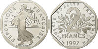 Frankreich 2 Francs Semeuse, Paris, Proof / BE, Nickel, STGL -