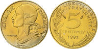 Frankreich 5 Centimes Marianne, Paris, PP, Aluminum-Bronze, STGL -
