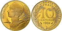 Frankreich 10 Centimes Marianne, Paris, BE, Aluminum-Bronze, UNZ, KM:929 -