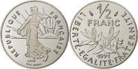 Frankreich 1/2 Franc Semeuse, PP, Nickel, STGL, Gadoury:429a, KM:931.2 -