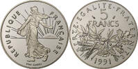 Frankreich 5 Francs Semeuse, Paris, PP, Nickel Clad Copper-Nickel, STGL -
