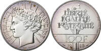 Frankreich 100 Francs Fraternité, Paris, Silber, STGL, Gadoury:903 -