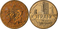 Frankreich 10 Francs Mathieu, FDC, Nickel-brass, STGL, KM:940 -