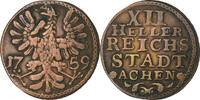 Deutsch Staaten 12 Heller AACHEN, Kupfer, SS, KM:51 -