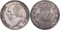 Frankreich 5 Francs Louis XVIII, Louis XVIII, Marseille, Silber, SS -