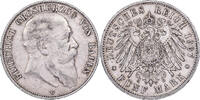 Deutsch Staaten 5 Mark BADEN, Friedrich I, Silber, SS, KM:274 -