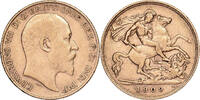 Großbritannien 1/2 Sovereign Edward VII, Gold, S+, KM:804 -