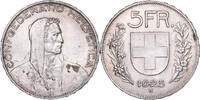 Schweiz 5 Francs Bern, Silber, SS, KM:38 -