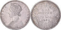 Britisch-Indien Rupee Victoria, Silber, S+, KM:492 -