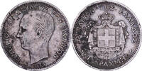 Griechenland Drachma George I, Paris, Silber, S, KM:38 -