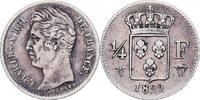 Frankreich 1/4 Franc Charles X, Lille, Silber, SS, Gadoury:353 -