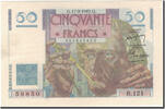 Frankreich 50 Francs Le Verrier, 1949-02-17, UNZ-, Fayette:20.11, KM:127b -