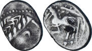 Denier au cheval et au caducée Allobroges, Silber, SS -
