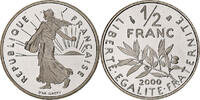 Frankreich 1/2 Franc Semeuse, Paris, Série BE / Proof, Nickel, STGL -