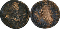 Frankreich Double Tournois Louis XIII, La Rochelle, Kupfer, SS, CGKL:304 -