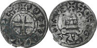 Frankreich Denier Philip II, Saint-Martin de Tours, Silber, S+ -