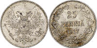 Finnland 25 Penniä Nicholas II, Helsinki, Civil War, Silber, VZ, KM:19 -