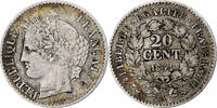 Frankreich 20 Centimes Cérès, Paris, Silber, SS, Gadoury:303 -