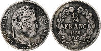 Frankreich 1/4 Franc Louis-Philippe I, Paris, Silber, S+, Gadoury:355 -