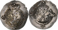 Drachm Sasanian Kings, Khusrau II, Uncertain Mint, Silber, SS -