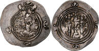 Drachm Sasanian Kings, Khusrau II, Uncertain Mint, Silber, SS -