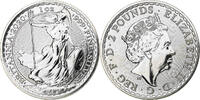 Großbritannien 2 Pounds - 1 Oz Elizabeth II, Britannia, London, Silber -