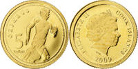 Cookinseln 5 Dollars Elizabeth II, Orpheus, PP, Gold, STGL -