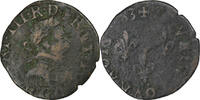 Frankreich Double Tournois Henri III, Poitiers, Kupfer, S, CGKL:96 -
