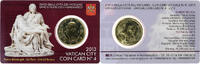 Vatikan 50 Euro Cent Pape Benoit XVI, Coin card.FDC, Rome, Nordic gold -