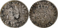 Frankreich 1/10 Écu vertugadin Louis XV, Rouen, réformé, Silber, S -