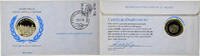 Belgien Medal + stamp United Nations, Silber, PP, STGL -