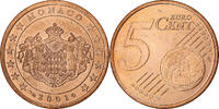 5 Euro Cent 2001 Paris Monaco Rainier III, Paris, Copper Plated Steel, UNZ+, KM:169 UNZ+