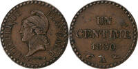 Frankreich 1 Centime Dupré, Paris, Bronze, SS, Gadoury:84 -