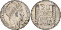 Frankreich 20 Francs Turin, Paris, Silber, VZ, Gadoury:852 -