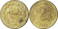 Frankreich 2 Francs France Libre, Philadelphia, Cupro-Aluminium, SS+ -