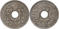Frankreich 5 Centimes Lindauer, Paris, Kupfer-Nickel, VZ, Gadoury:169 -