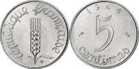 Frankreich 5 Centimes Épi, Paris, Stainless Steel, VZ+, Gadoury:172 -