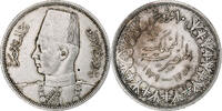 Ägypten 10 Piastres Farouk, Silber, VZ, KM:367 -