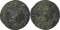 Frankreich Denier Tournois Louis XIII, Paris, Kupfer, S+, CGKL:402 -