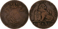 Belgien 5 Centimes Leopold I, Brussels, Bronze, S+, KM:5.1 -