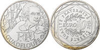 Frankreich 10 Euro Guadeloupe, MDP, Silber, UNZ -