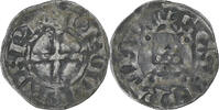 Frankreich Denier Philip II, Saint-Martin de Tours, Silber, S+ -