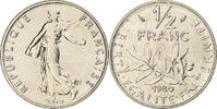 Frankreich 1/2 Franc Semeuse, MDP, série FDC, Nickel, STGL -