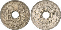 Frankreich 5 Centimes Lindauer, Paris, Kupfer-Nickel, UNZ, Gadoury:169 -