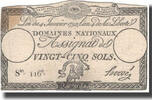 Frankreich 25 Sols SS, Fayette:ASS.25A, KM:A55 -
