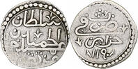 Algeria 1/8 Budju, 3 Mazuna Abdul Hamid I, Silber, SS -