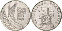 Frankreich 5 Francs Tour Eiffel, Paris, Nickel Clad Copper-Nickel, VZ+ -