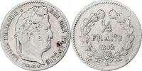 Frankreich 1/4 Franc Louis-Philippe I, Paris, Silber, S+, Gadoury:355 -