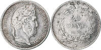 Frankreich 25 Centimes Louis-Philippe I, Rouen, Silber, SS+, Gadoury:357 -