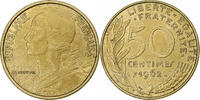 Frankreich 50 Centimes Marianne, Paris, Col à 4 plis, Aluminum-Bronze -